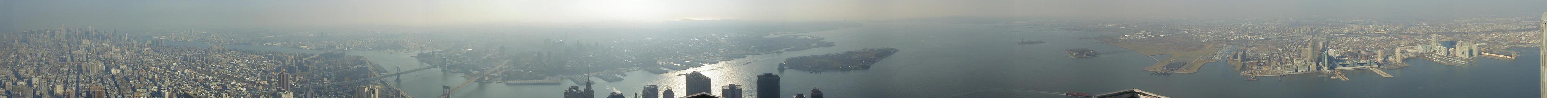 310 degree panorama of New York from the World Trade Centre<br>Location: <a href="https://www.google.com/maps/search/?api=1&query=40.71101,-74.0131" target="_new">World Trade Centre Outside Observation Deck</a>